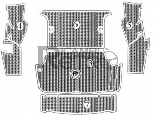 SERIE COMPLETA TAPPETI BAULIERA (3,4,5,6,7) GRIGIO CHIARO